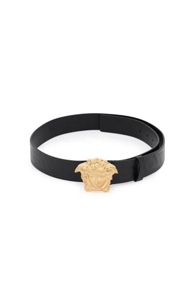 Versace Medusa Greek Belt In Black