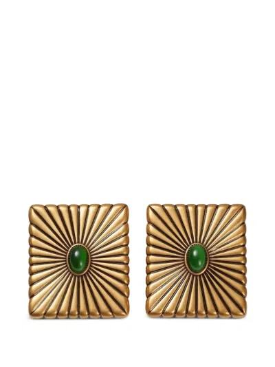 Versace Circe Earrings In White