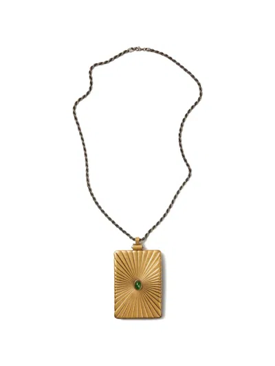 Versace Circe Locket Necklace In Gold
