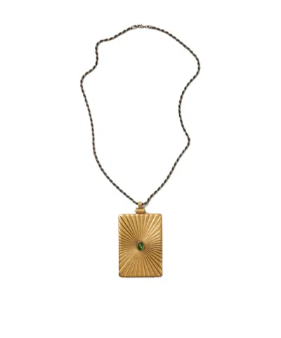 Versace Circe Locket Necklace In Gold