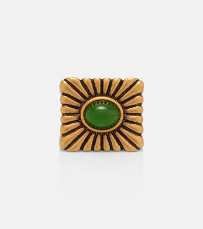 Versace Circe Ring In Red