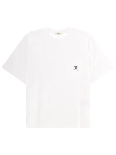Versace Classic Cotton T-shirt For Men In White
