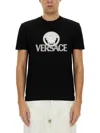 Versace Man T-shirt Black Size L Cotton In Black