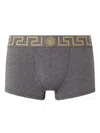 Versace Classic Greek Boxer Briefs For Men In Gray