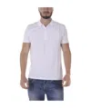 Versace Logo Short-sleeved Polo Shirt In White