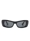 Versace Rectangular Sunglasses In Black