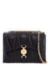 Versace Black Nappa Leather Kleio Shoulder Bag In Black- Gold (black)