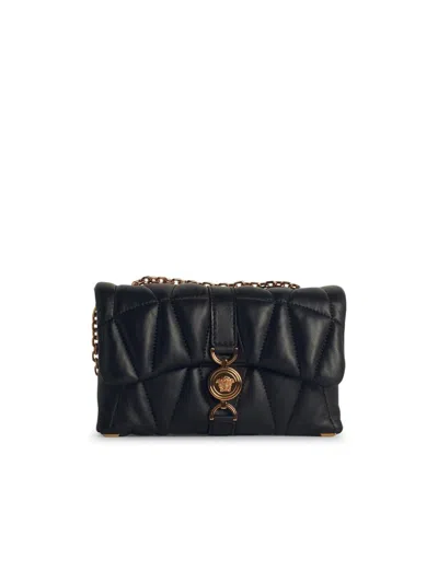 Versace 'cleio' Small Black Leather Crossbody Bag