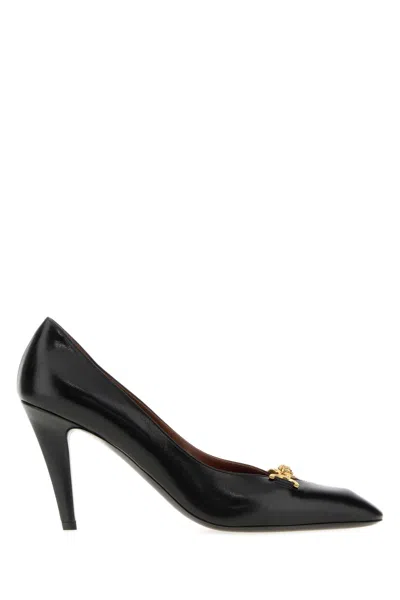 Versace Clelia Nappa Leather Pumps With 9 Cm Heel In Black