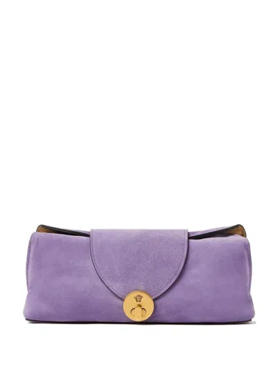 Versace Clutch Leather "calf Leather" In Pink