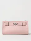 Versace Medusa '95 Leather Clutch Bag In Light Pink
