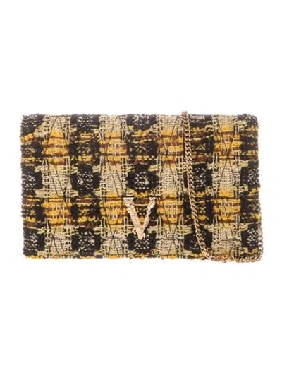 Pre-owned Versace Clutch In Yellow