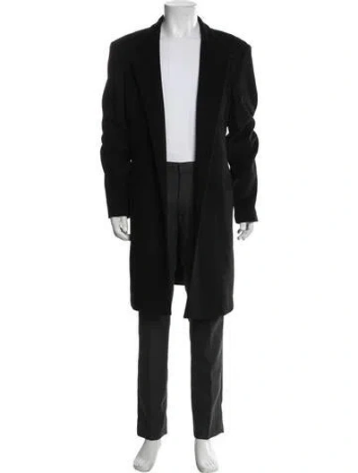Pre-owned Versace Coat In Black
