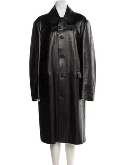 Pre-owned Versace Coat In Black