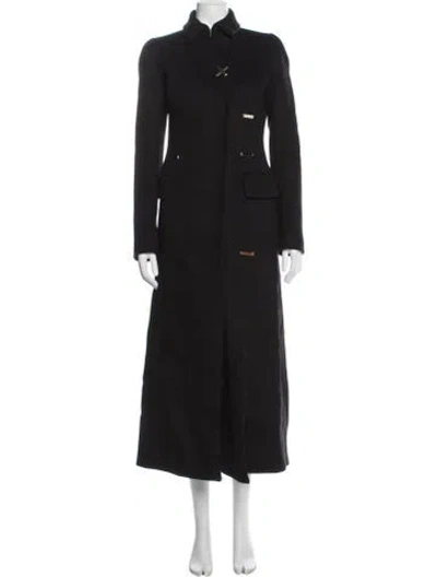 Pre-owned Versace Coat In Black