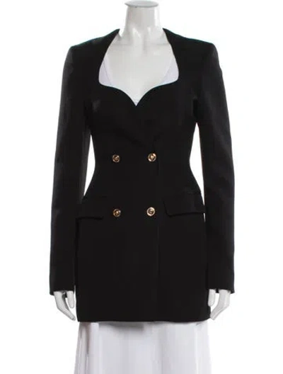 Pre-owned Versace Coat In Black