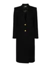 Versace Caban Cape Light-felted Wool Peacoat In Black