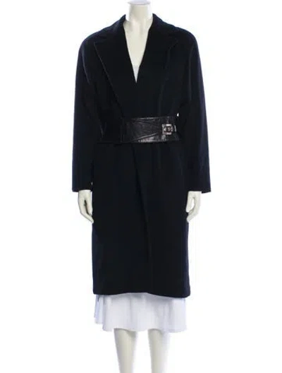 Pre-owned Versace Coat In Blue