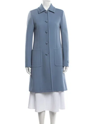 Pre-owned Versace Coat In Blue