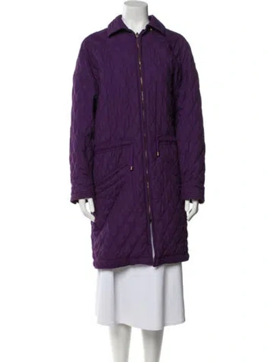 Pre-owned Versace Coat In Purple