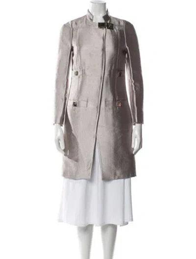 Pre-owned Versace Coat In Purple