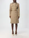 Versace Icons Belted Double-breasted Cotton-gabardine Trench Coat In Beige