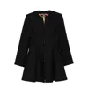 Versace Wool Coat In Black
