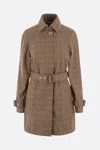 Versace Coats In Brown