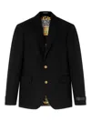 Versace Tailored Single Breasted Blazer With Notched Lapels In Black