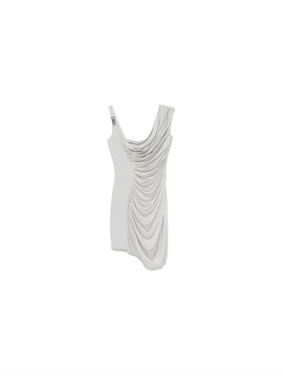 VERSACE DRAPED ONE SHOULDER MINI DRESS
