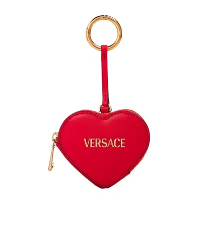 Versace Coin Purse In Red
