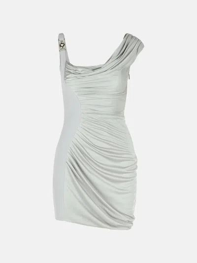 Versace 'coktail' Silver Viscose Dress