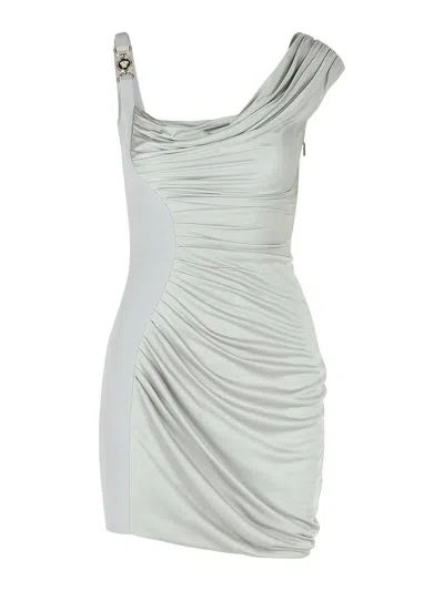 VERSACE COKTAIL SILVER VISCOSE DRESS