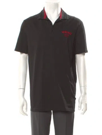 Pre-owned Versace Collar Short Sleeve Polo Shirt W/ Tags In Gray