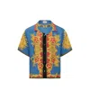 Versace Printed Silk Bowling Shirt In Multi