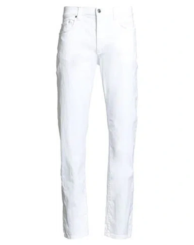 Versace Collection Man Jeans White Size 33 Cotton, Elastane