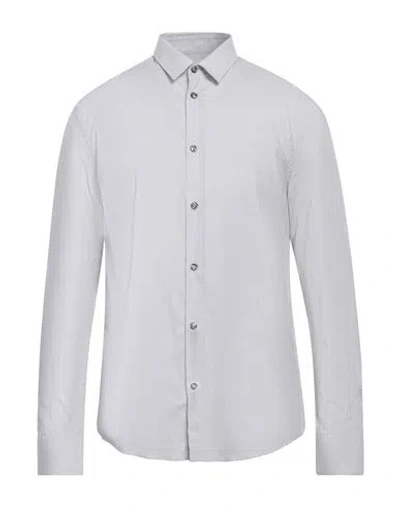 Versace Collection Man Shirt Light Grey Size 16 Cotton In White
