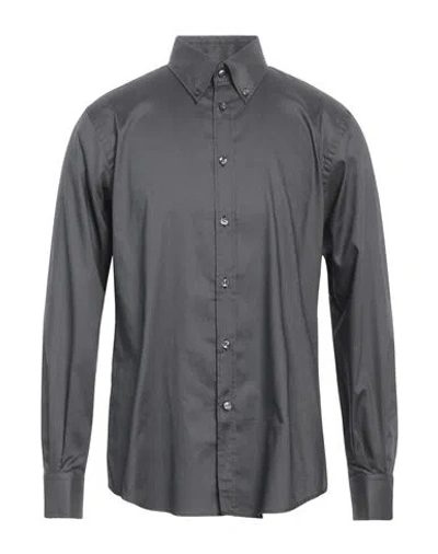 Versace Collection Man Shirt Steel Grey Size 17 ½ Cotton In Gray