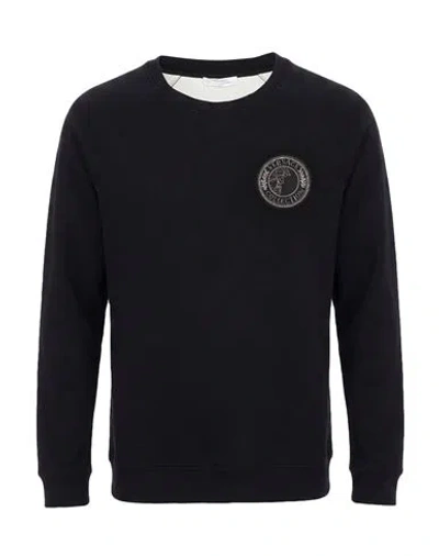 Versace Collection Man Sweatshirt Black Size Xl Cotton, Elastane