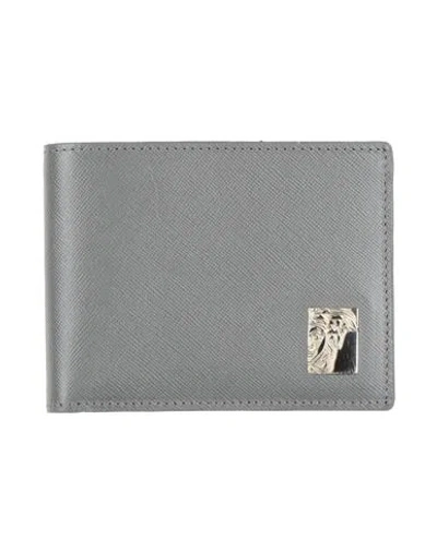 Versace Collection Man Wallet Grey Size - Leather In Gray