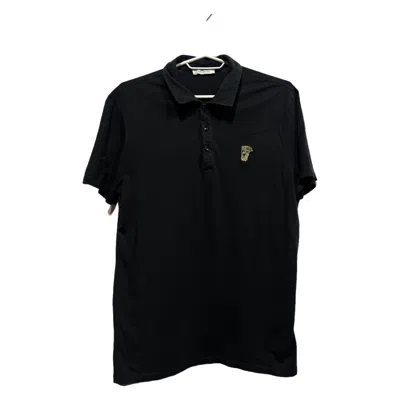 Pre-owned Versace Collection Medusa Logo Polo Shirt Size S In Black