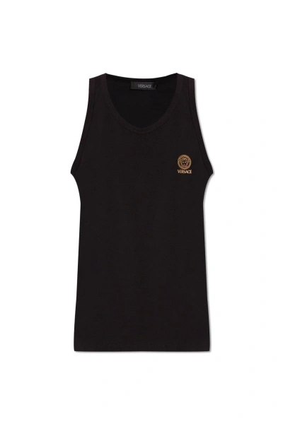 Versace Collection Sleeveless Top In Black