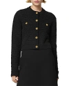 Versace Black Cardigan With Jewel Buttons In Black