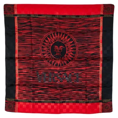 Pre-owned Versace Color Cotton Scarf () In Multi