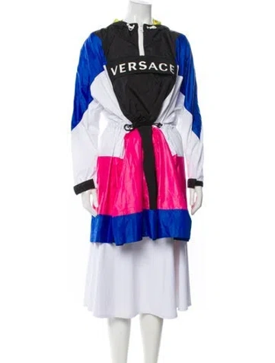 Pre-owned Versace Colorblock Pattern Jacket In Multi