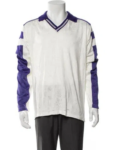 Pre-owned Versace Colorblock Pattern Long Sleeve Shirt In Multi
