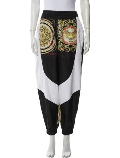 Pre-owned Versace Colorblock Pattern Skinny Leg Pants In Multi