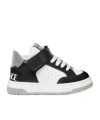Versace Colour-block Leather Sneakers In White