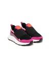 Versace Colour-block Slip-on Sneakers In Black
