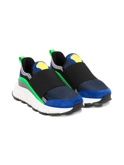 Versace Kids' Colourblock Sneakers In Multi